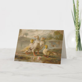 Enten - geklappte Grußkarte Karte