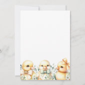 Enten Gender Neutral Baby Shower Einladung (Rückseite)