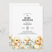 Enten Gender Neutral Baby Shower Einladung (Vorne/Hinten)