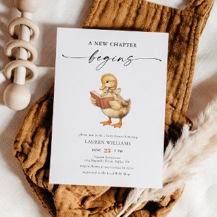 Enten-Geschichtenbuch-Baby-Party: Ein neues Kapite Einladung