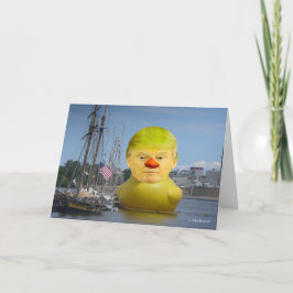 Enten-Gruß-Gummikarte Donald Trump gelbe Karte