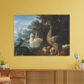 Enten Guinea Schweine und ein Kaninchen in einem b Leinwanddruck (Insitu (Wohnzimmer))