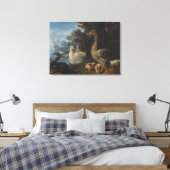 Enten Guinea Schweine und ein Kaninchen in einem b Leinwanddruck (Insitu (Schlafzimmer))