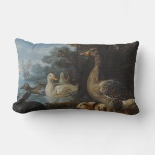 Enten Guinea Schweine und ein Kaninchen in einem b Lendenkissen