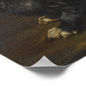 Enten Guinea Schweine und ein Kaninchen in einem b Poster (Ecke)