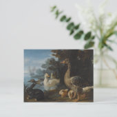 Enten Guinea Schweine und ein Kaninchen in einem b Postkarte (Stehend Vorderseite)