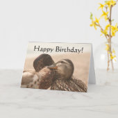 Enten Happy Birthday Card Karte (Gelbe Blume)
