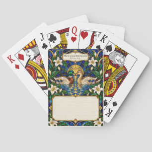 Enten-Hochzeitsgästebuch-Unterschriftendeck Spielkarten