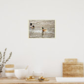 Enten im Eisbach Poster (Küche)