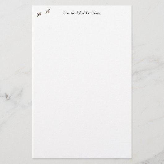 Enten-im Flug Briefpapier (Vorderseite)