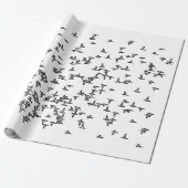 Enten-im Flug - Enten-Jagd-Kunst Geschenkpapier (Ungerollt)