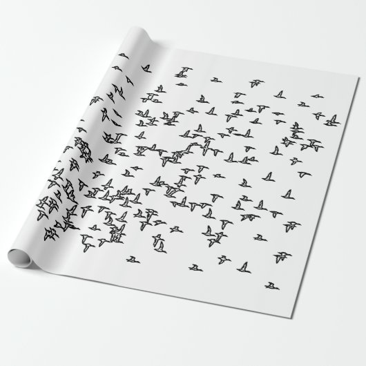 Enten-im Flug - Enten-Jagd-Kunst Geschenkpapier (Ungerollt)