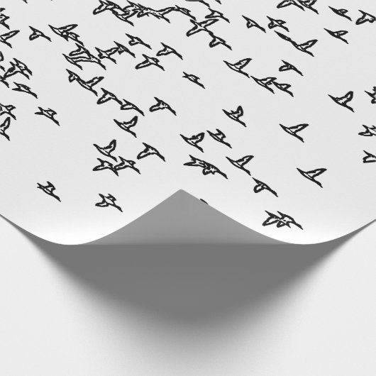 Enten-im Flug - Enten-Jagd-Kunst Geschenkpapier (Ecke)