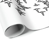 Enten-im Flug - Enten-Jagd-Kunst Geschenkpapier (Rolleneckpunkt)