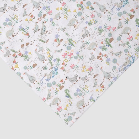 Enten im Garten Seidenpapier (Ausschnitt)