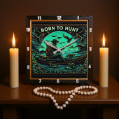 Enten im Nebel Quadratische Wanduhr