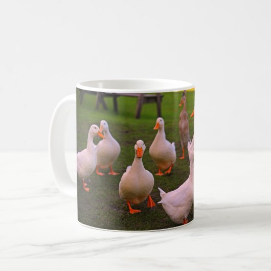 Enten im Park Funny Wir sind alle Quacker Kaffeetasse (Vorderseite Links)