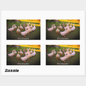 Enten im Park Funny Wir sind alle Quacker Rechteckiger Aufkleber (Blatt)