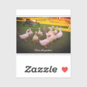 Enten im Park Funny Wir sind alle Quacker Sticker (Blatt)