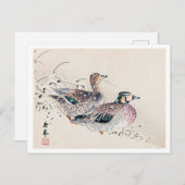 Enten im Schnee, Imao Keinen Postkarte (Vorne/Hinten)