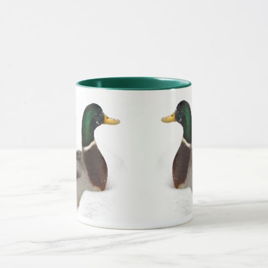 Enten im Schnee Tasse (Zentrum)