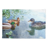 Enten im Teich Kissenbezug (Rückseite)
