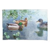 Enten im Teich Kissenbezug (Vorderseite)