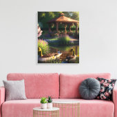 Enten im Teich Leinwanddruck (Insitu (Wohnzimmer))