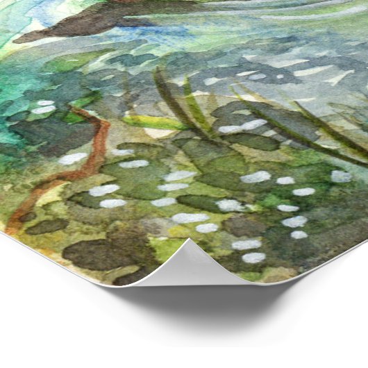 Enten im Teich Poster (Ecke)