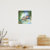 Enten im Teich Poster (Küche)