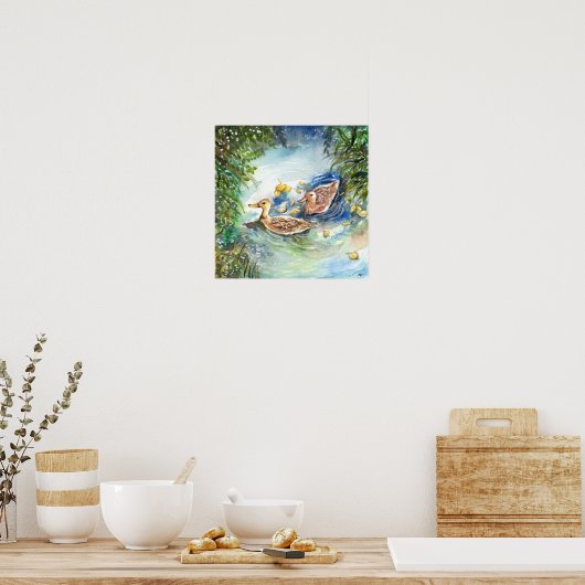 Enten im Teich Poster (Küche)