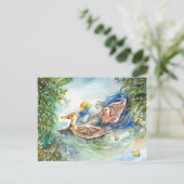 Enten im Teich Postkarte (Stehend Vorderseite)