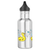 Enten in Blasen Edelstahlflasche (Links)