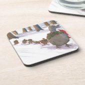 Enten in Boston häufig während der Winterferien Getränkeuntersetzer (Linke Seite)