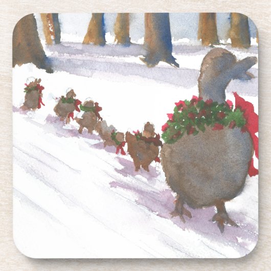 Enten in Boston häufig während der Winterferien Getränkeuntersetzer (Vorderseite)