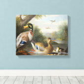 Enten in der Flusslandschaft Leinwanddruck (Insitu (Holzboden))