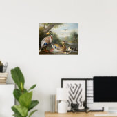 Enten in der Flusslandschaft Poster (Heimbüro)