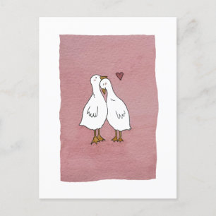 Enten in der Liebe Postkarte