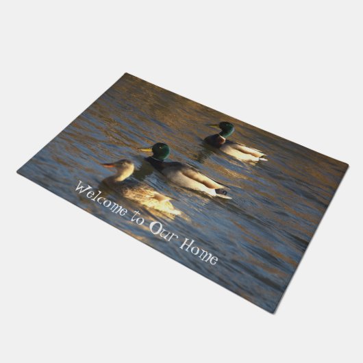 Enten in der Wassermatte Fußmatte (Schrägansicht)