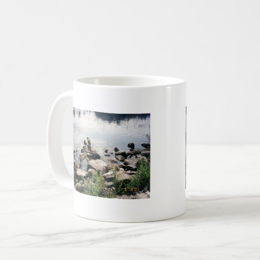 Enten in einem Fluss Kaffeetasse (Vorderseite Links)