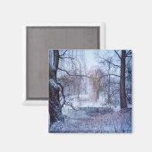 Enten in einem gefrorenen Teich im New Yorker Cent Magnet (Vorderseite/Rückseite)