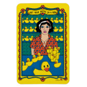 Enten in einem Row_B_4x6 Kühlschrank Magnet (Vertikal)