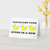 Enten in einer Reihe Herzlichen Glückwunsch Glückw Karte (Gelbe Blume)