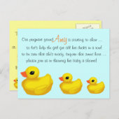 "Enten in einer Reihe" Personalisierte Dusche Einl Einladungspostkarte (Vorne/Hinten)