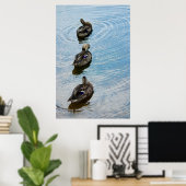 Enten in einer Reihe Poster (Heimbüro)