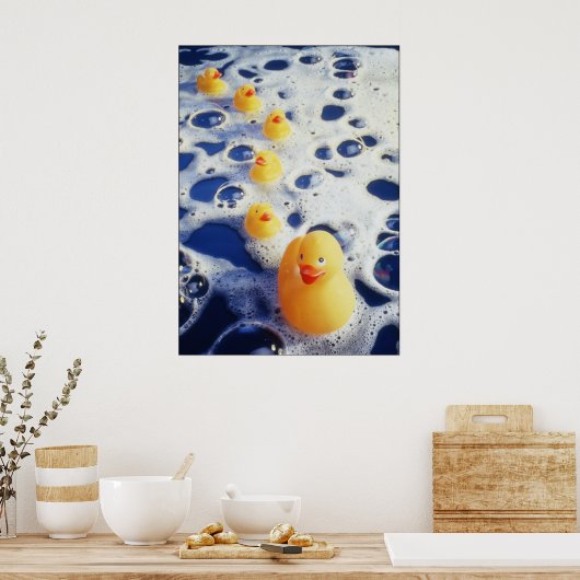 Enten in einer Reihe Poster (Küche)