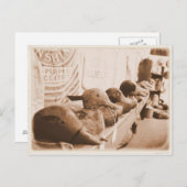 Enten in einer Reihe - Postkarte (Vorne/Hinten)