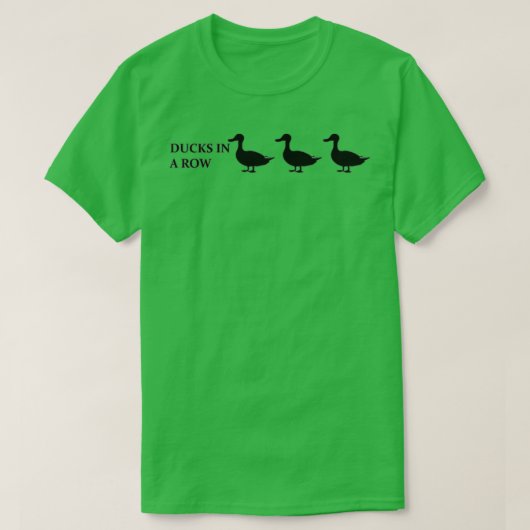 Enten in einer Reihe T-Shirt (Design vorne)