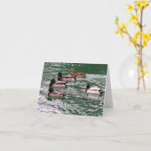Enten in einer Row-Note-Karte (leer) Karte (Gelbe Blume)