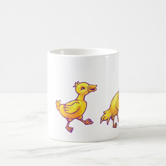 Enten in einer Row-Tasse Kaffeetasse (Mittel)